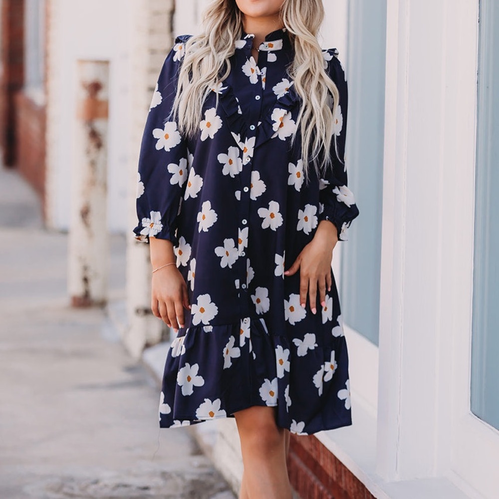 Floral Navy Dress